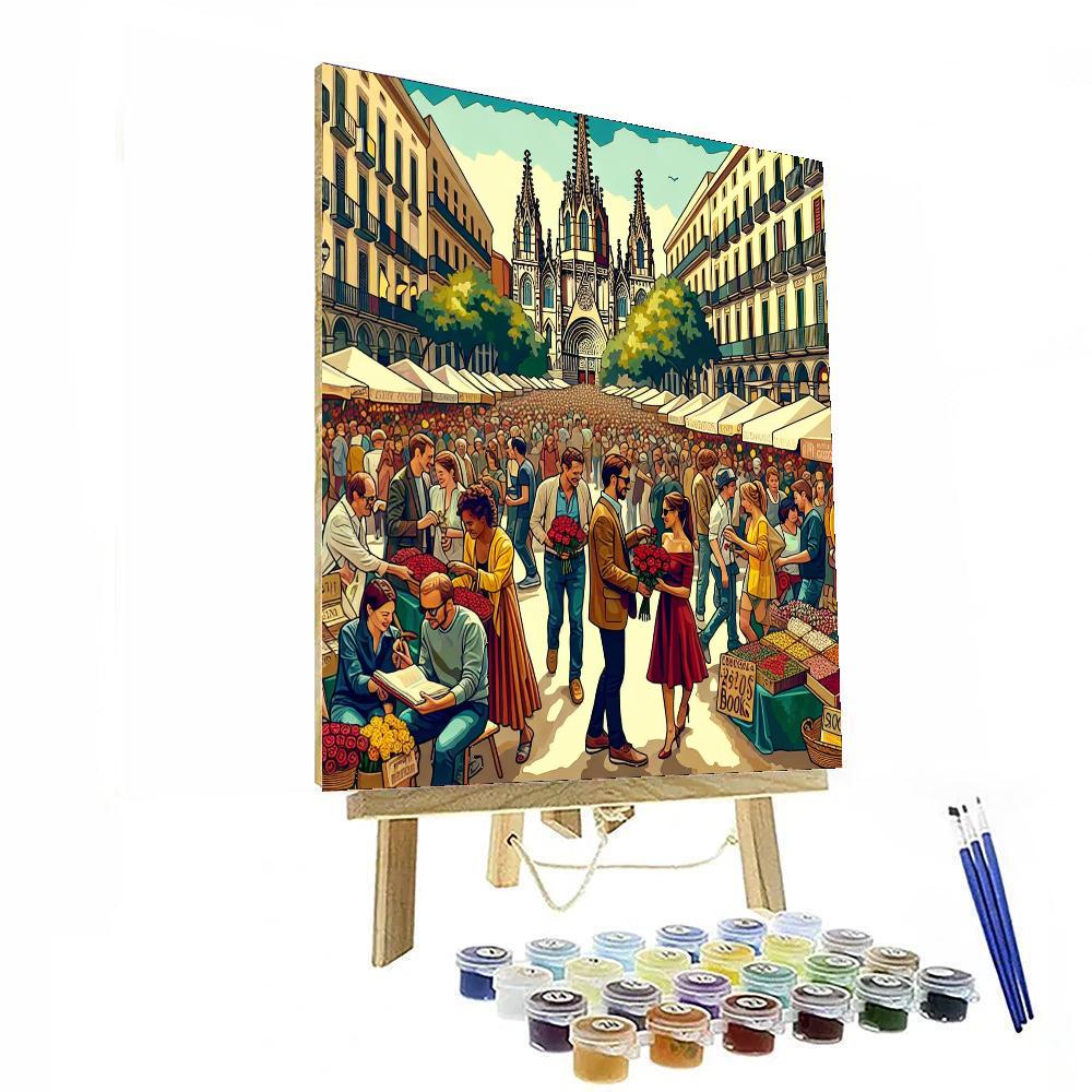 Day Of Sant Jordi - Barcelona, Spain Paint By Numbers