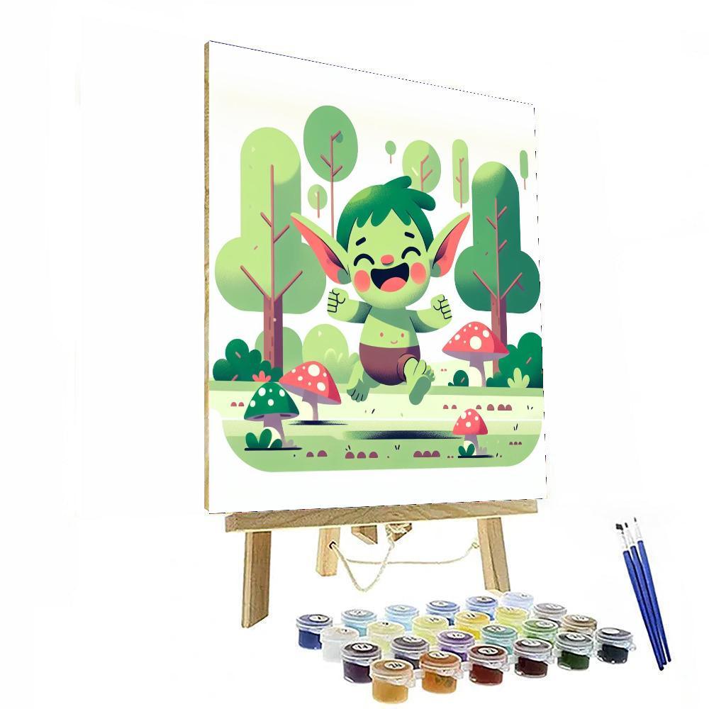 Giggly Goblin's Forest Frolic Paint By Number