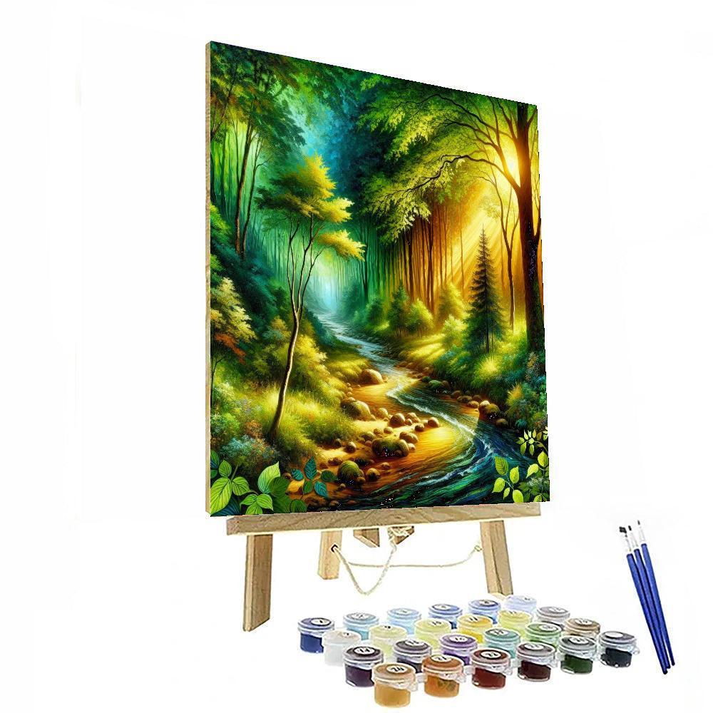 Nature's Green Symphony Paint By Color