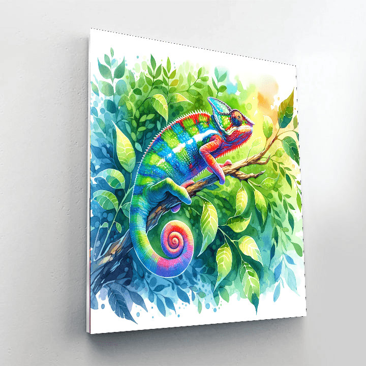 Curious Chameleon - DIY Painting By Numbers Kit