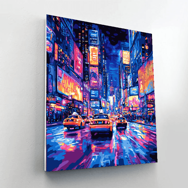Roy Lichtenstein Inspired Neon Urban Nightscapes  Paint By Number