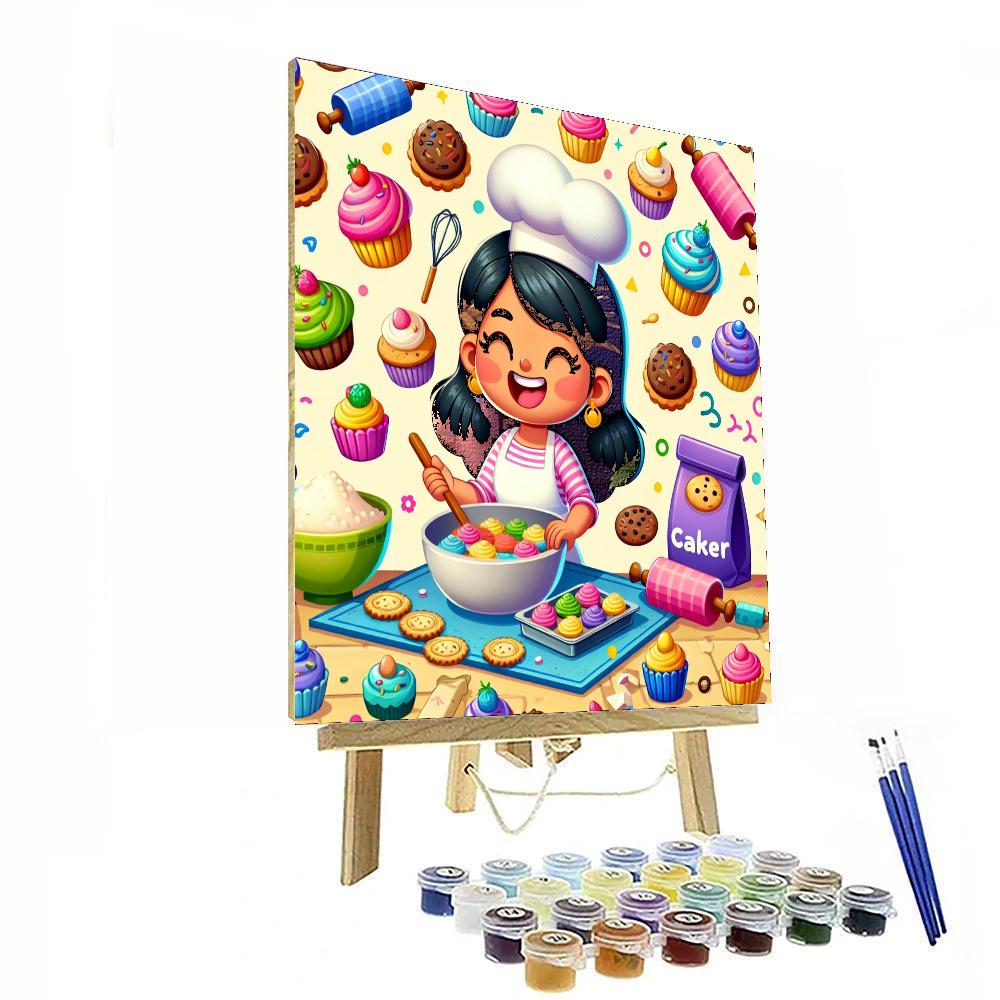 Bubbling Bakery Fun Paint By Numbers Art