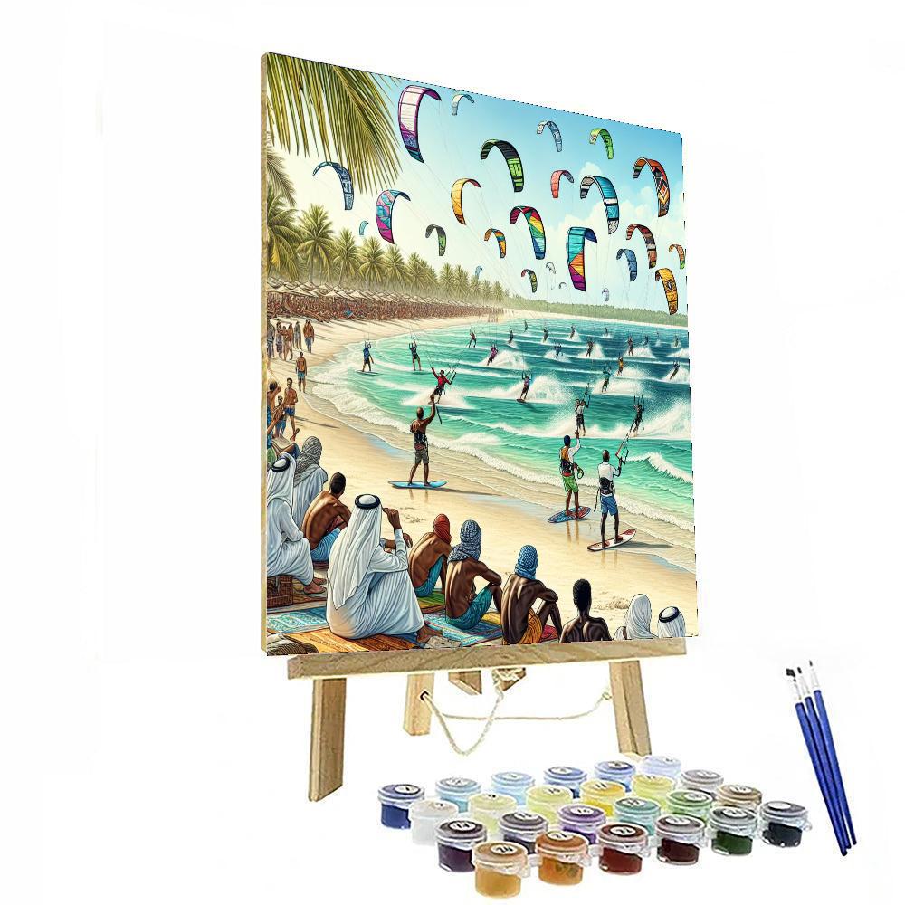 Kitesurfing World Cup - Mauritius Paint By Numbers Kits