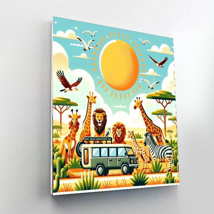 Savannah Adventure Safari Painting Number Kit