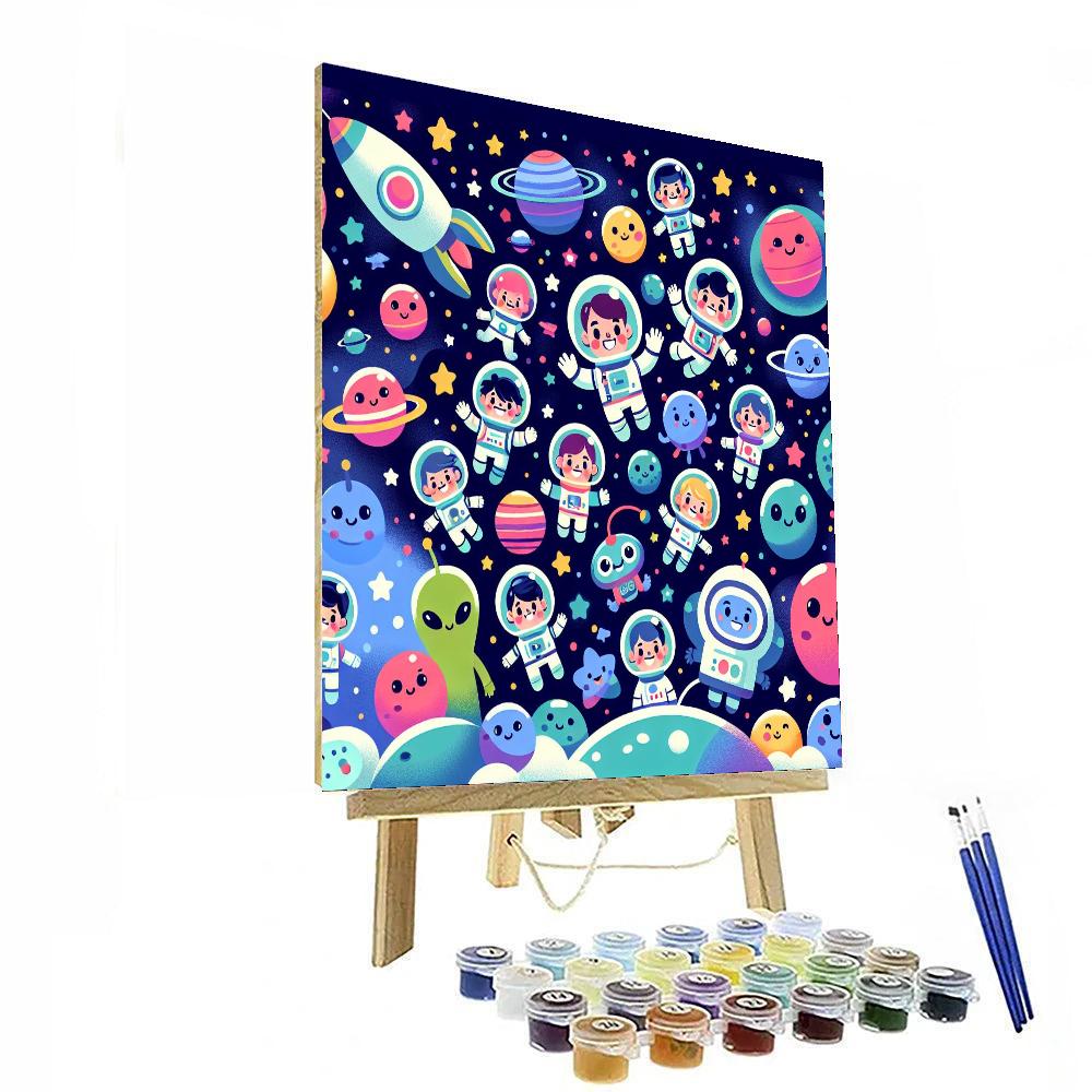 Happy Space Mission Paint By Numbers
