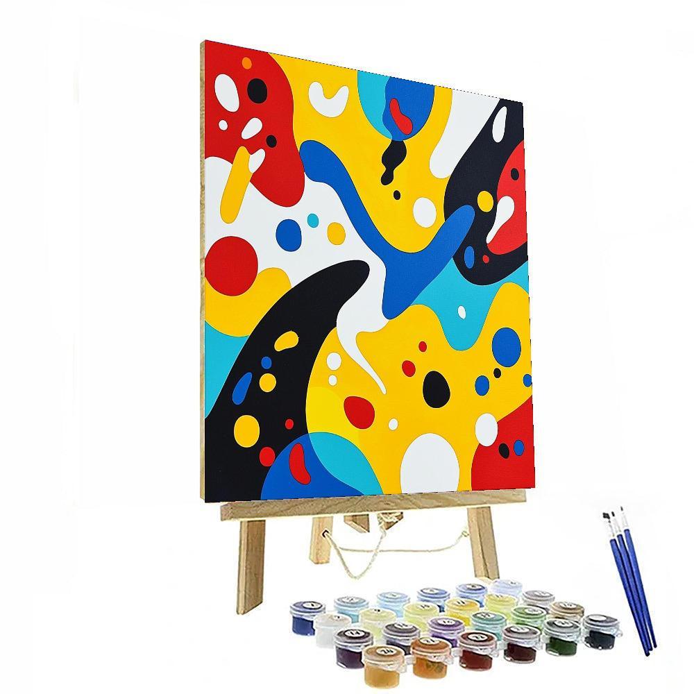 Joan Miró Inspired Organic Whimsy  Paint By Numbers Art