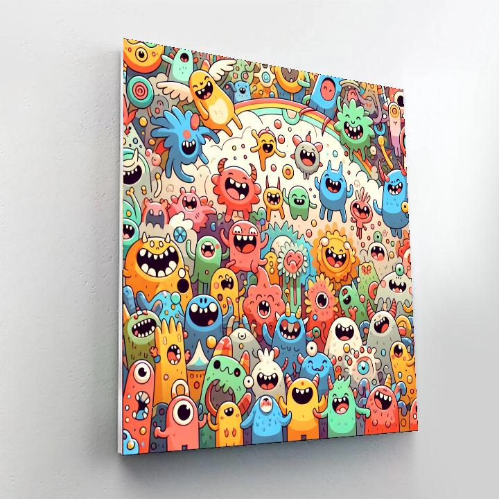 Charming Little Monsters DIY Paint By Numbers