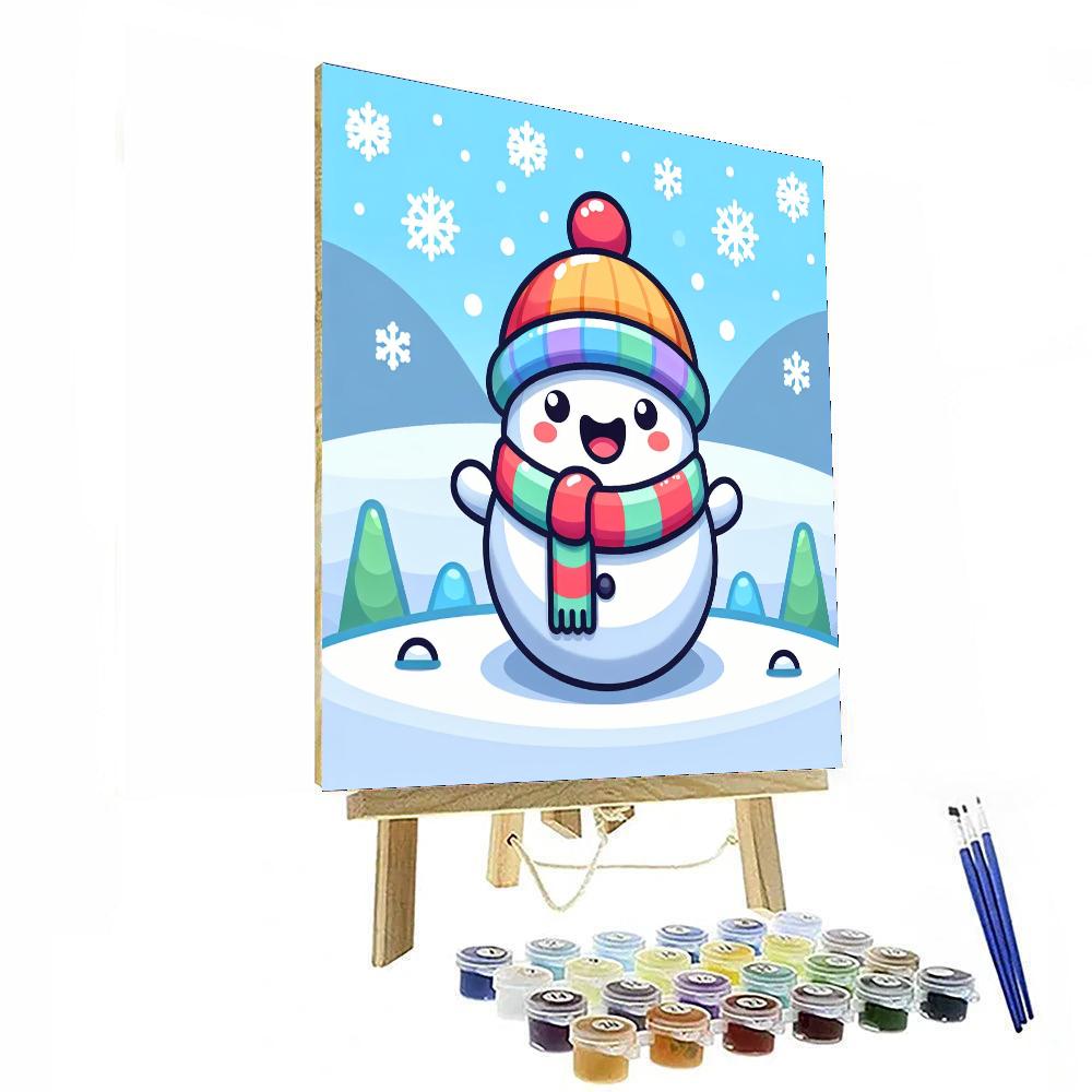 Whirlwind Snowman DIY Paint By Numbers