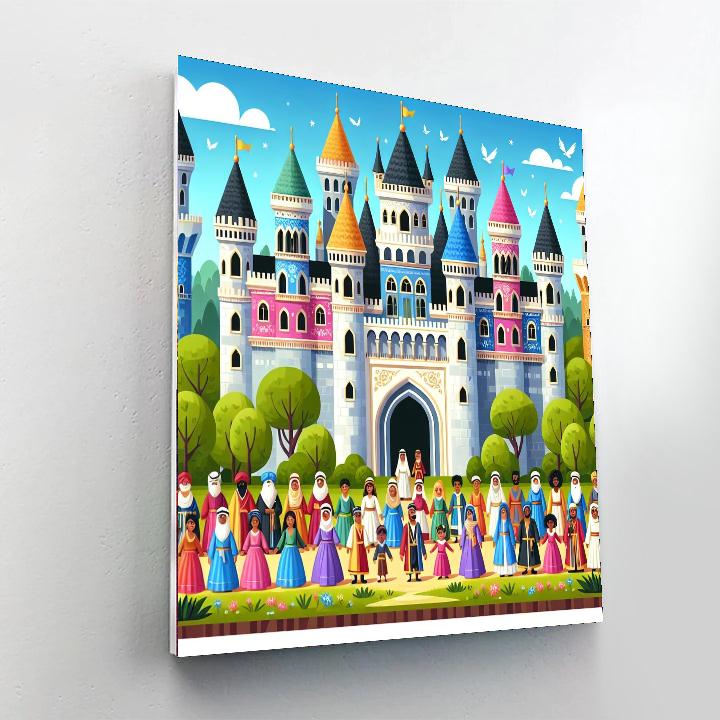 Fairytale Royal Castle Painting Number Kit