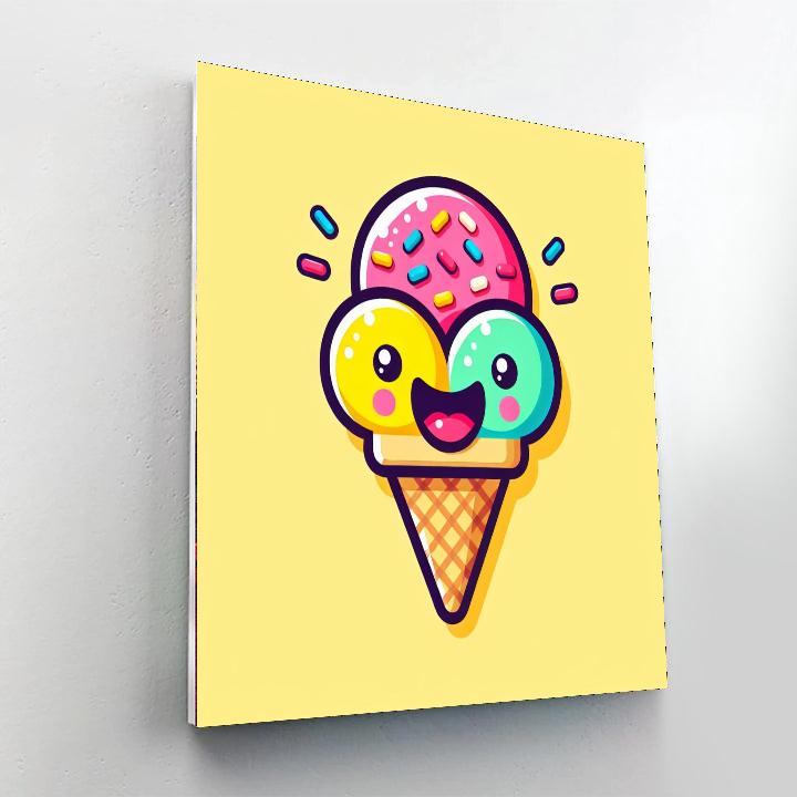 Merry Ice Cream Cone Paint By Numbers Kits