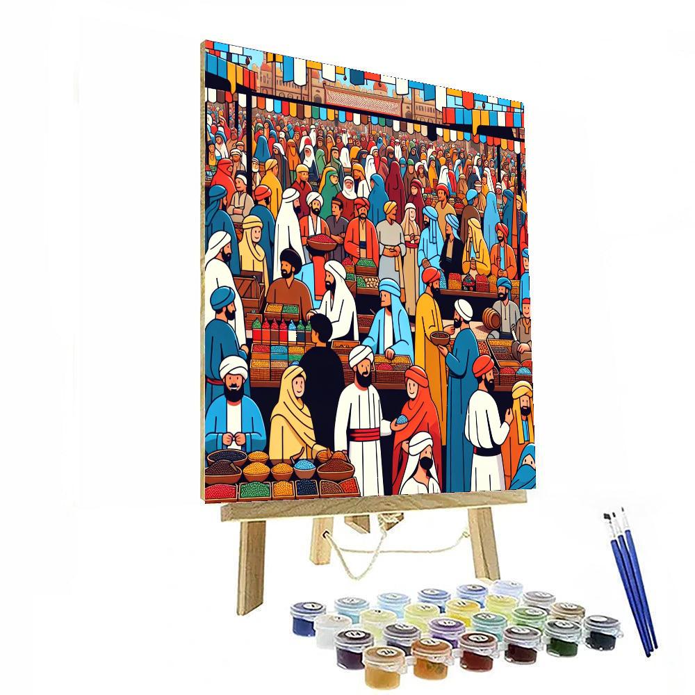 Medieval Market Magic Paint By Numbers Art