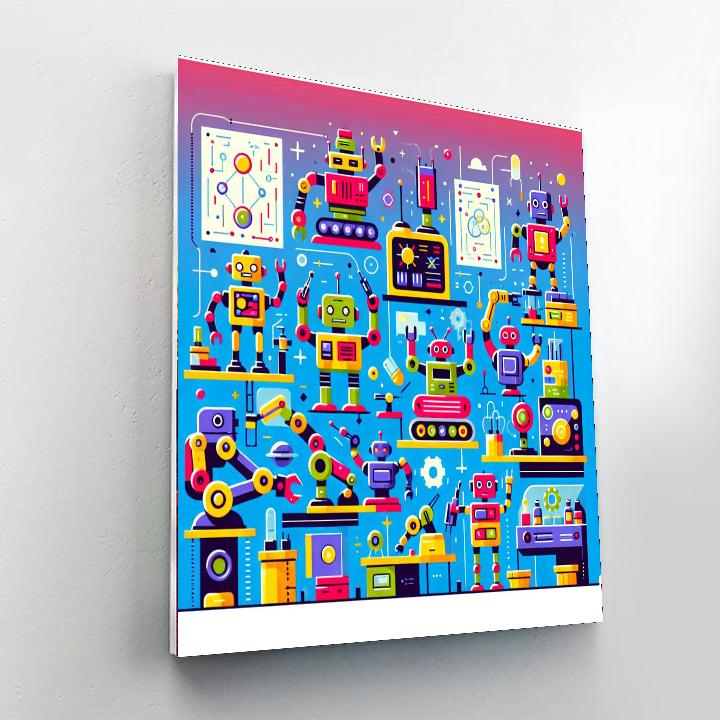 Robots And Gadgets Workshop Paint By Number