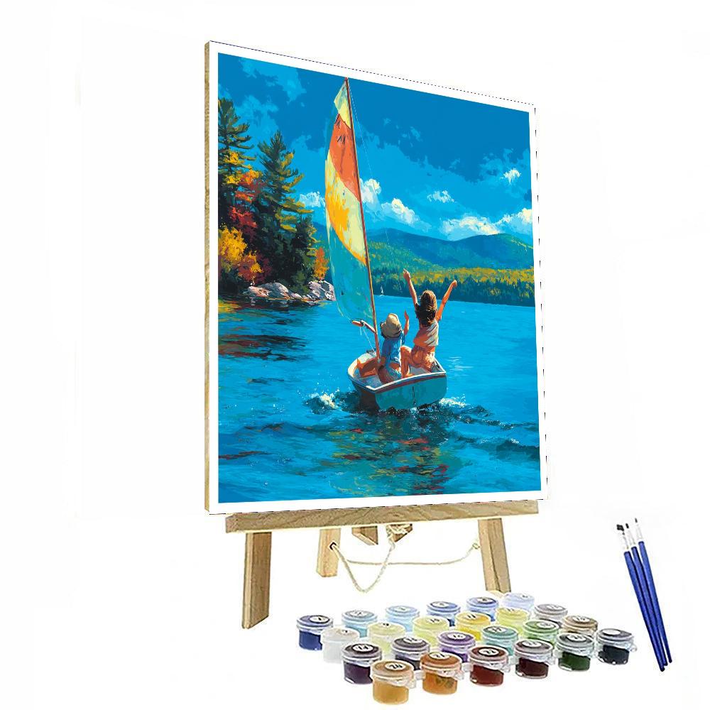 Sailing With Mom Number Painting