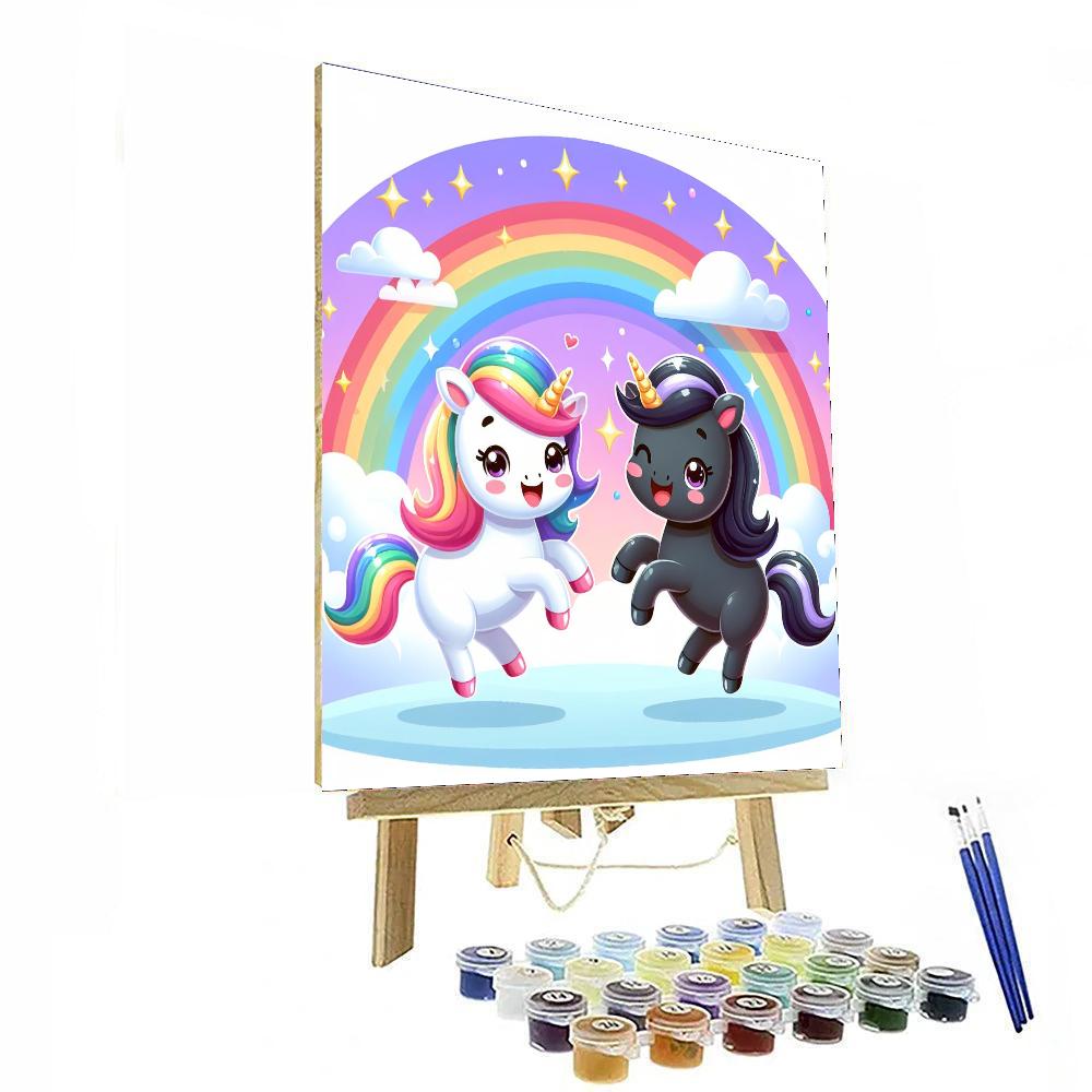 Sparkly Unicorn Friends Paint By Numbers Art