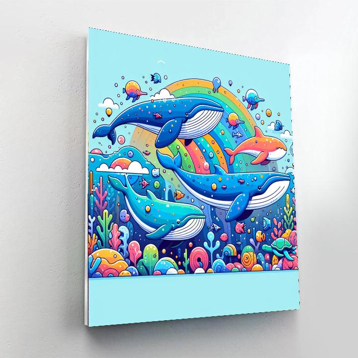 Whale's Oceanic Parade Paint By Numbers