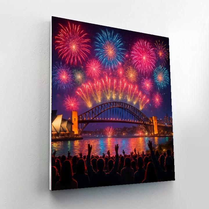New Year's Eve Celebration In Sydney Paint By Numbers Art