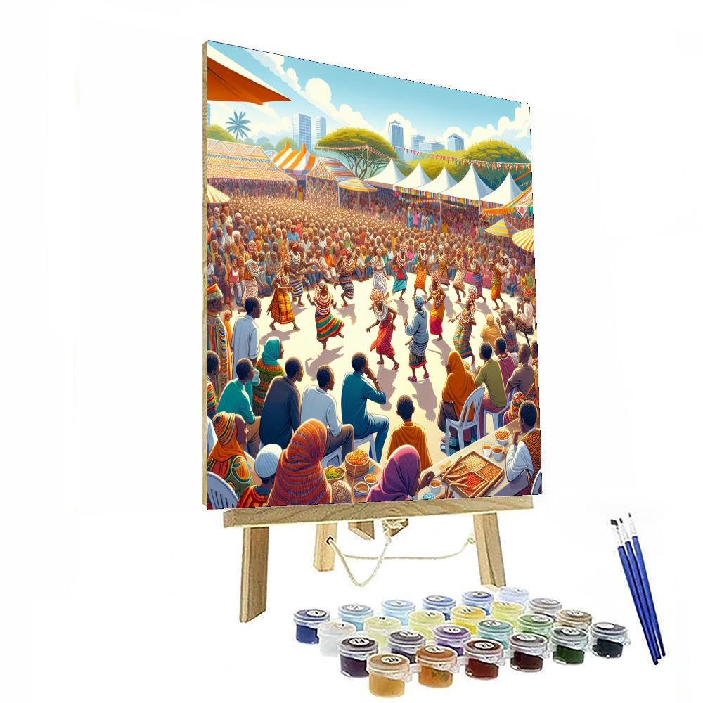 Nairobi Festival - Kenya Number Painting