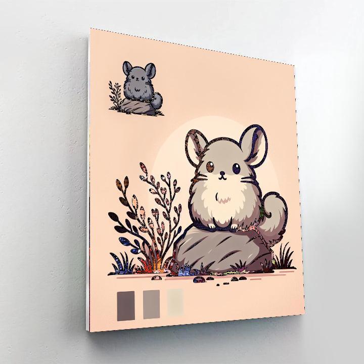 Clever Chinchilla Painting By Numbers Kit