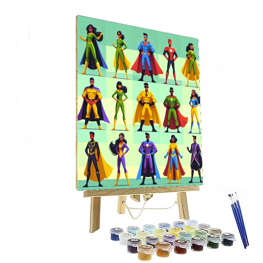 Superhero Squad Assemble Painting Number Kit