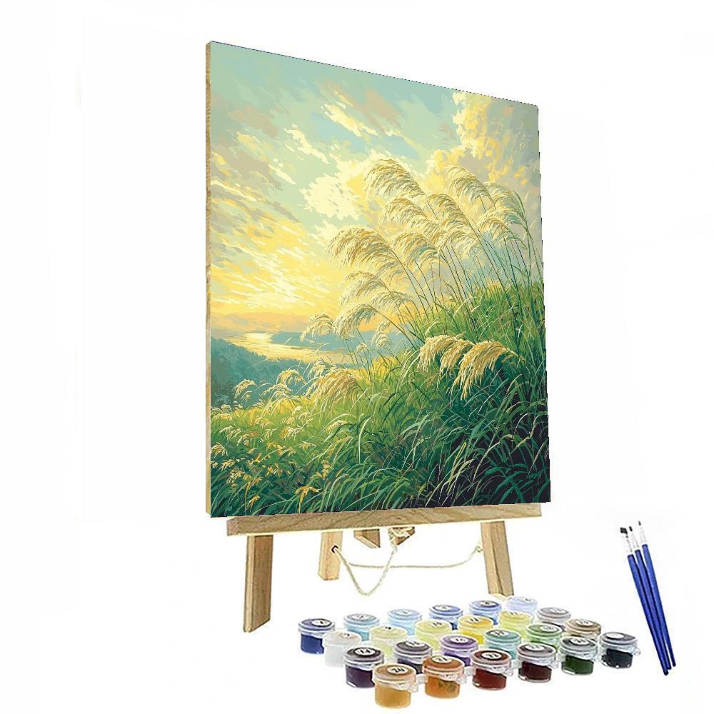 Utagawa Hiroshige Inspired Whispers Of A Gentle Breeze  Painting By Numbers Kit