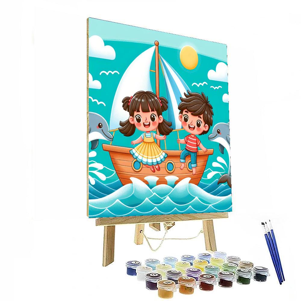 Seaside Adventure Awaits Number Painting