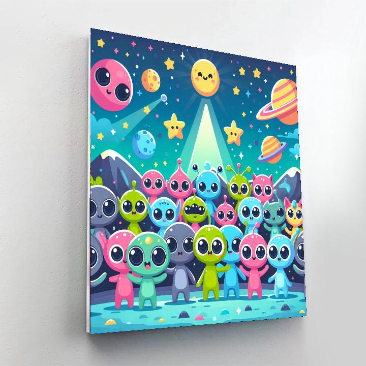 Outer Space Alien Party Paint By Numbers