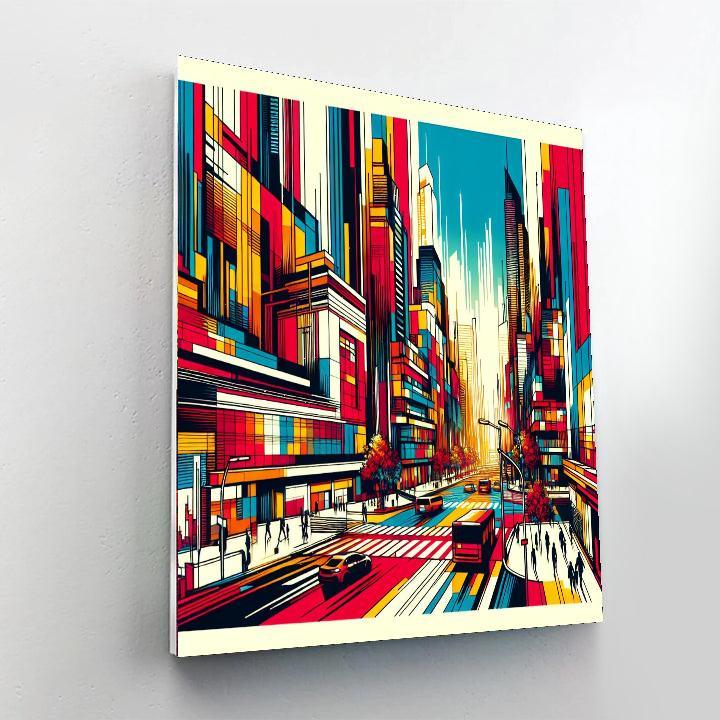 Retro Urban Adventure Painting Number Kit