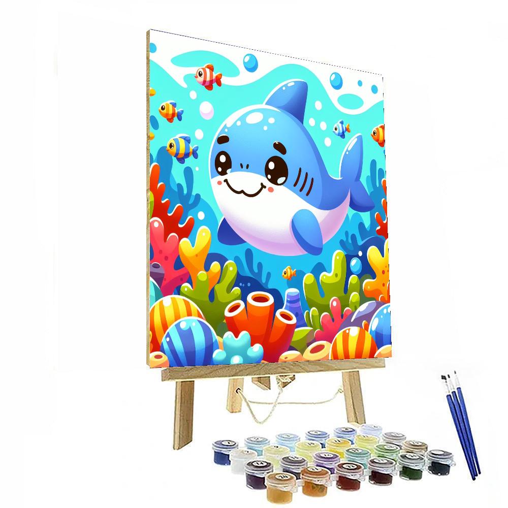 Brave Little Shark Numbered Painting Kits