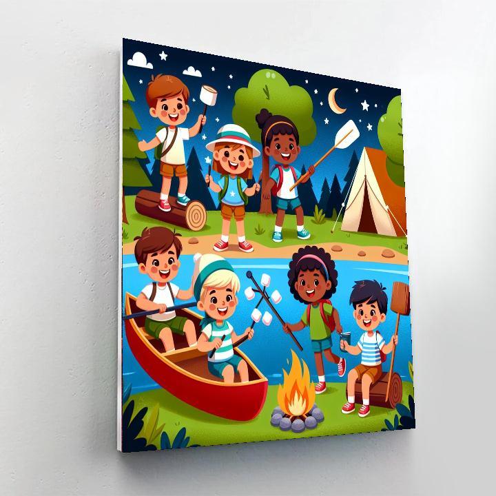 Playful Summer Camp Paint By Number