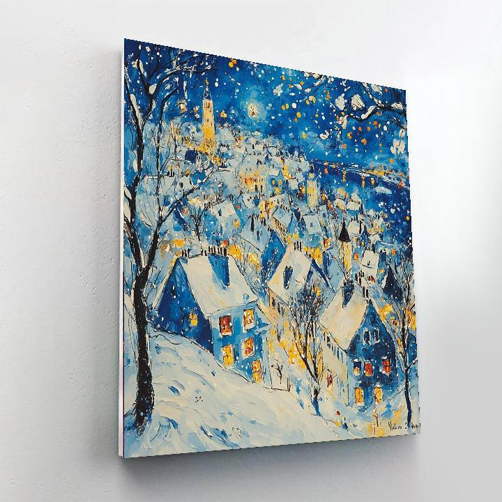Marc Chagall Inspired Metropolitan Winter Fantasy  Painting By Numbers Kit