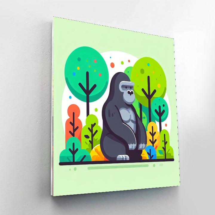 Gentle Giant Gorilla Paint By Numbers Art