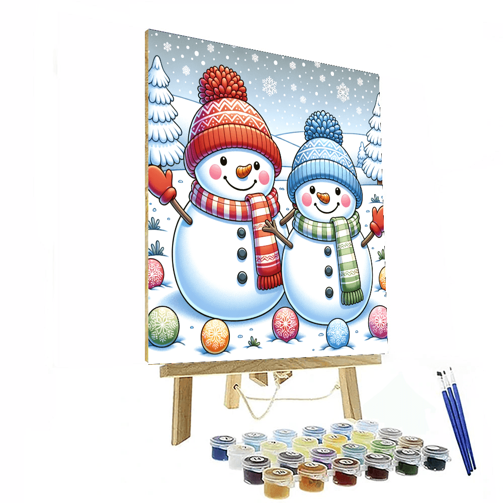 Adventure In A Magical Winter Wonderland Painting By Numbers Kit