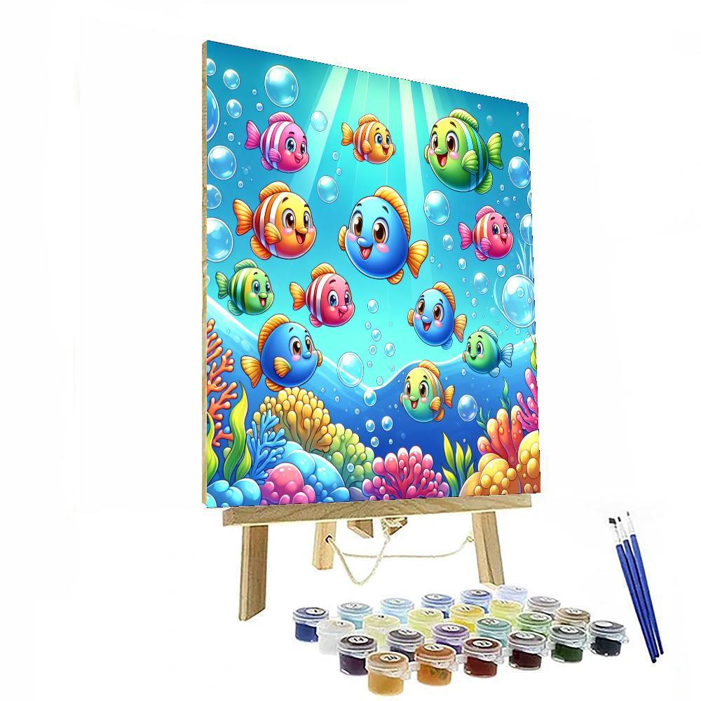 Festive Fishes Number Painting