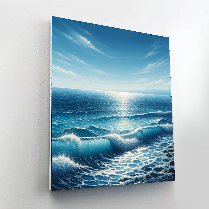 Serene Sapphire Sea Paint By Numbers Art