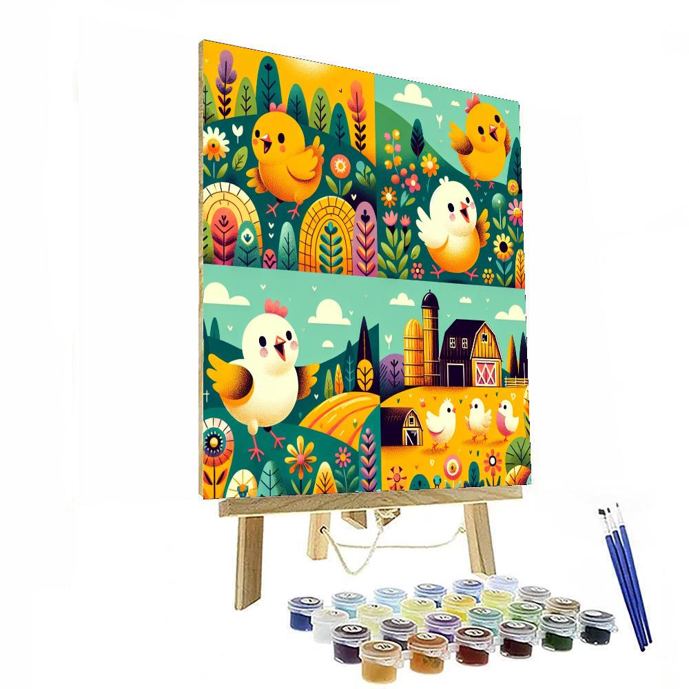 Cheerful Chick Farmyard Painting By Numbers Kit