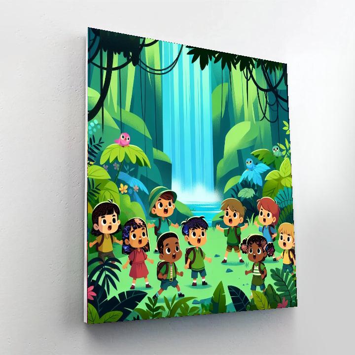 Mystery Of The Hidden Waterfall Number Painting