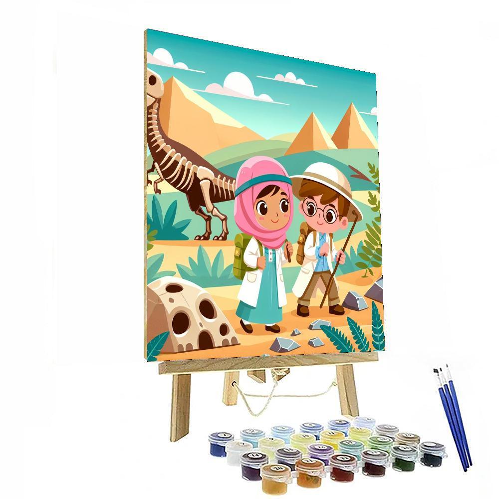 Adventurous Dinosaur Hunt Numbered Painting Kits