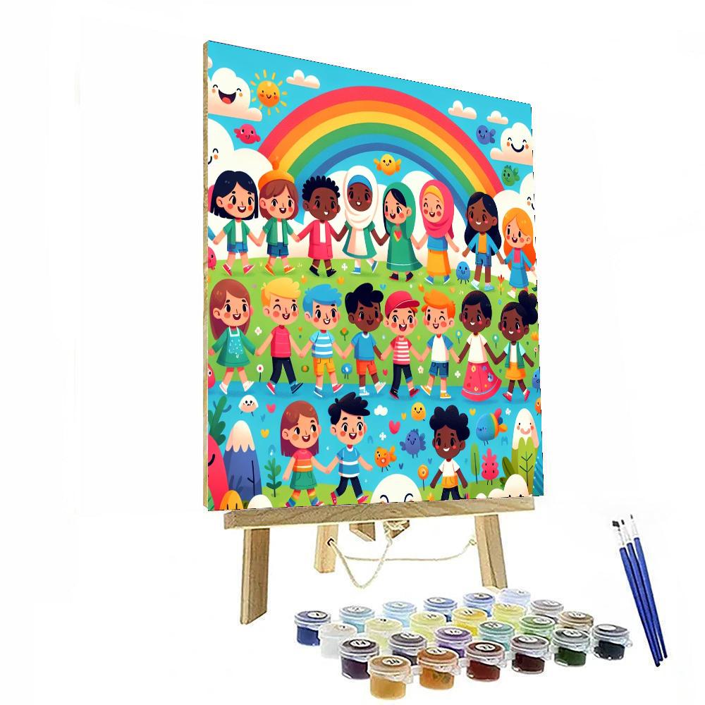The Rainbow Adventure Crew DIY Paint By Numbers
