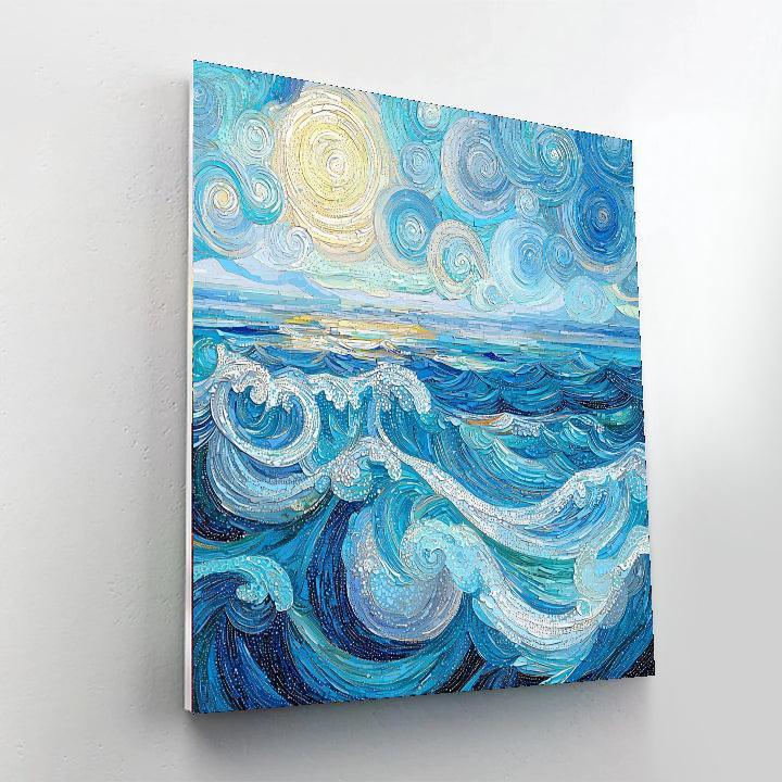 Georges Seurat Inspired Dreamscape Waves  Paint By Numbers Kits