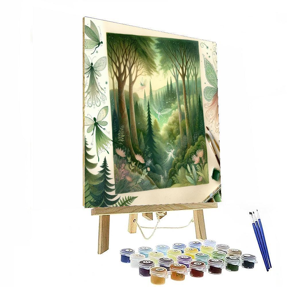 Mythical Forest Retreat Paint By Numbers Art