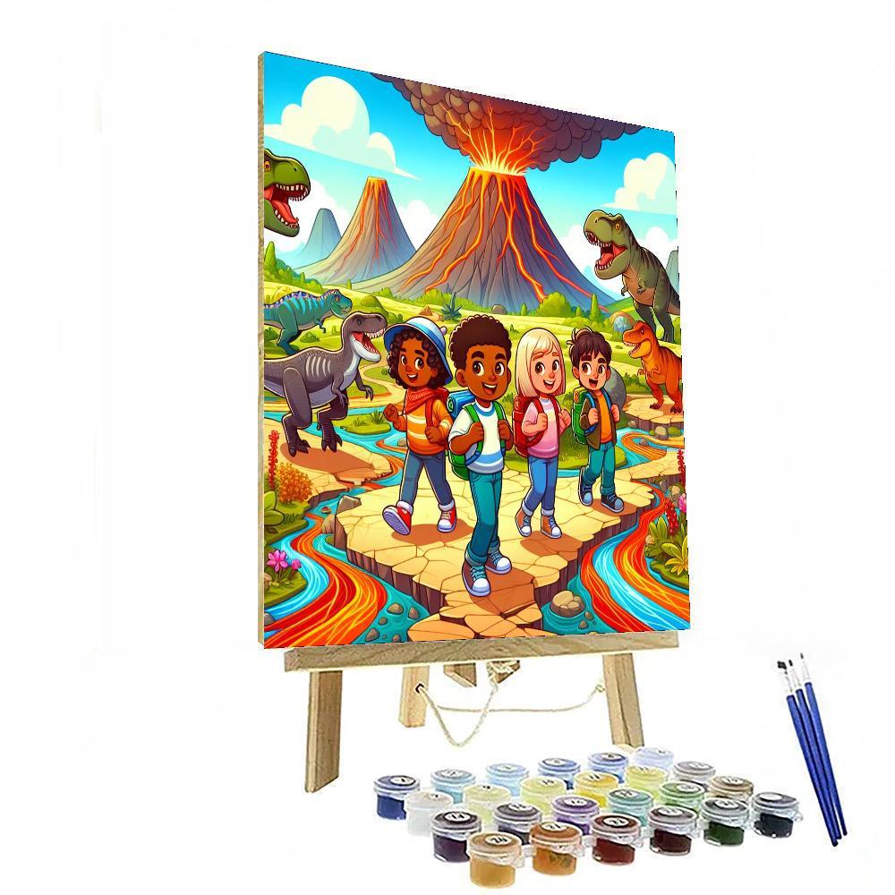 Dino Land Adventure Painting Number Kit