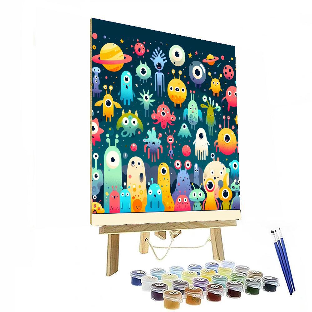 Space Zoo Numbered Painting Kits