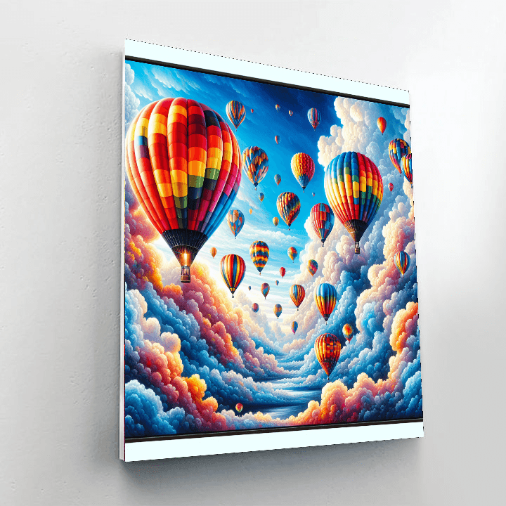 Lively Balloon Ride Paint By Numbers