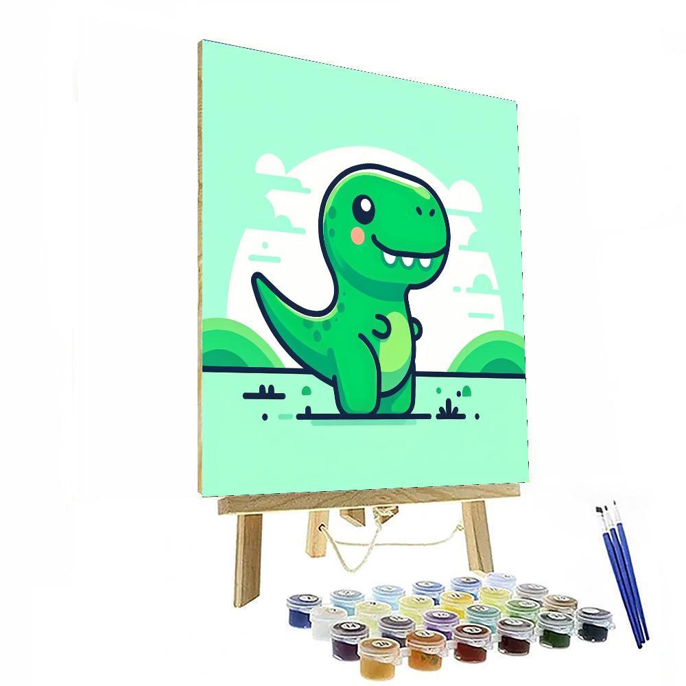 Charming T-rex Numbered Painting Kits