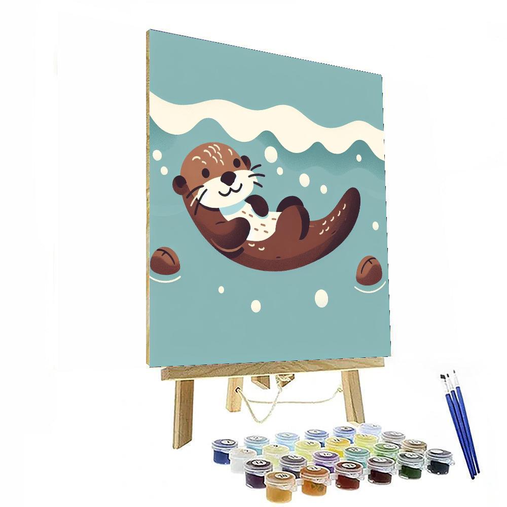 Serene Sea Otter Paint By Numbers Art