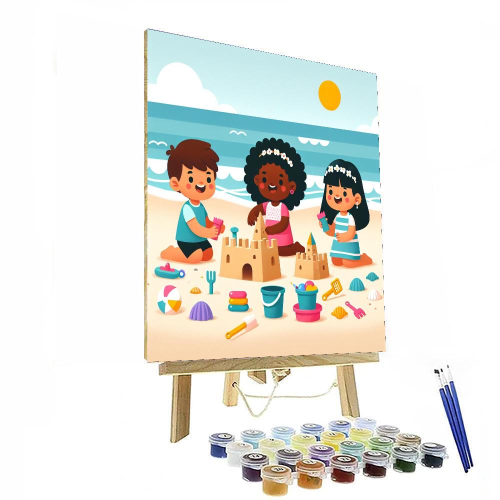 Sunny Sandcastle Soiree Numbered Painting Kits