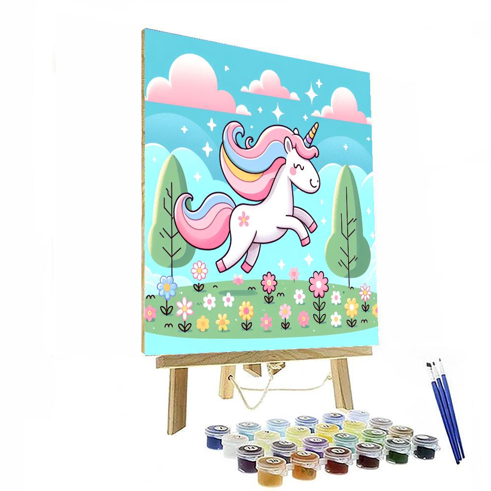 Bubbly Unicorn Dreams Painting Number Kit