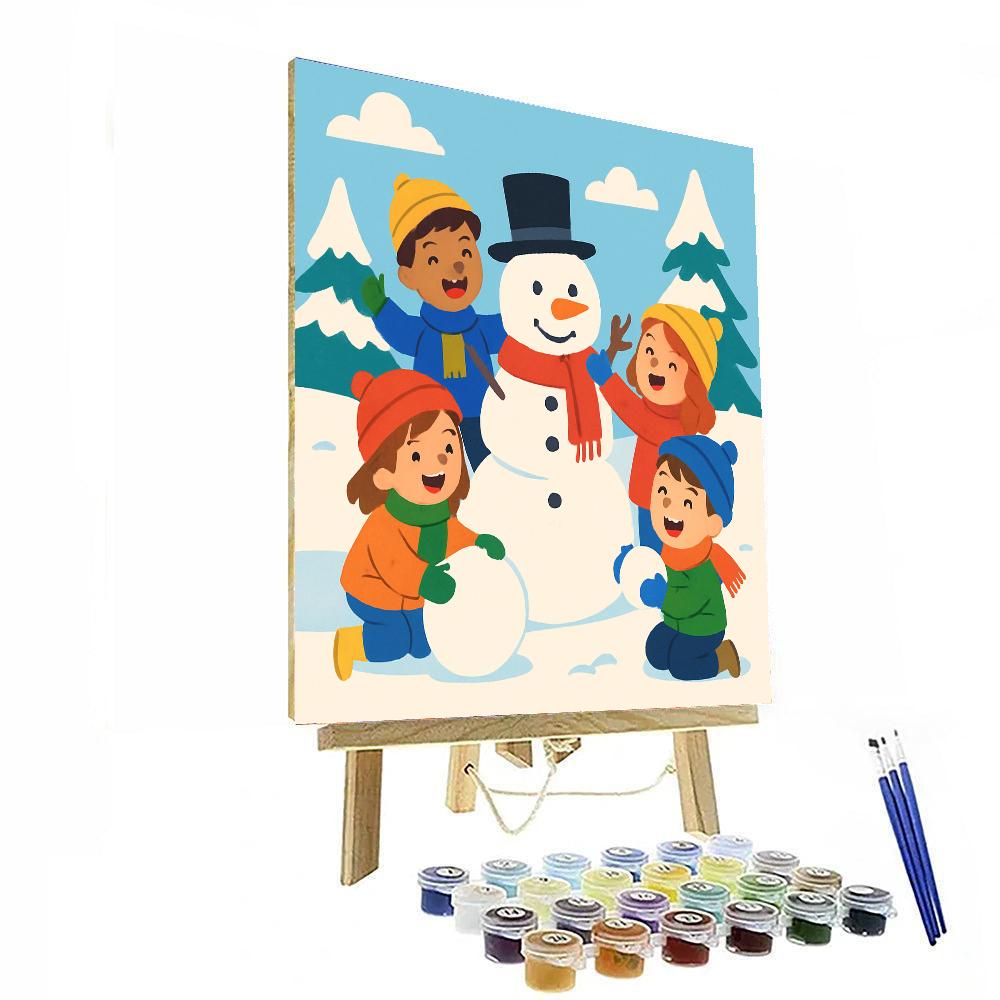 Cheerful Snowy Adventures Paint By Numbers
