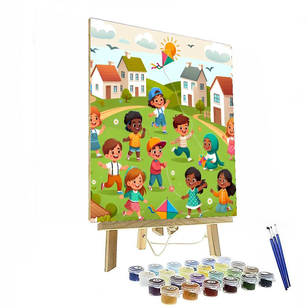 The Cheerful Village Painting Number Kit