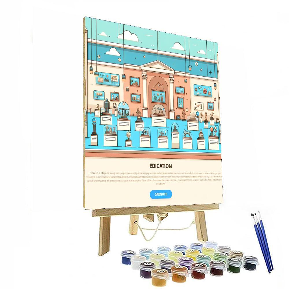 Curious Museum Adventure Painting Number Kit